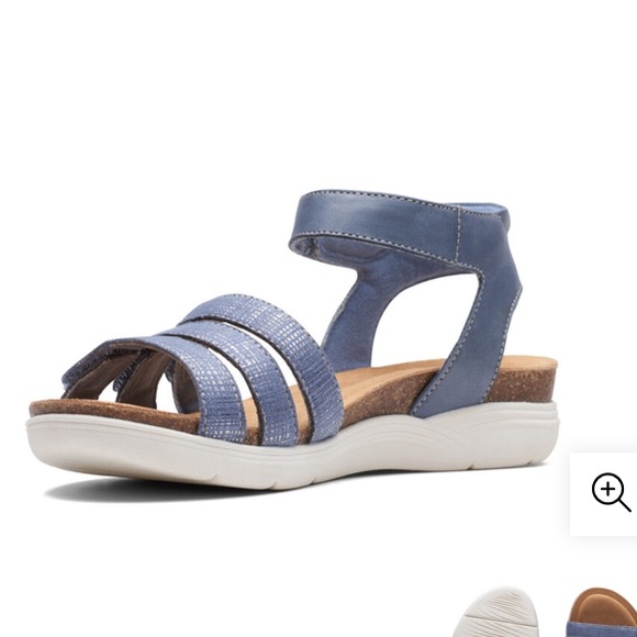 Clarks Women’s Leather Sandals Size 8.5 - Picture 1 of 10